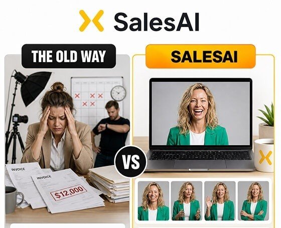 Sales AI vs other video production methods — full comparison chart